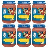 Gerber Haferflocken-Set, Banane, Erdbeeren und Himbeeren mit Haferflocken, ab 8 Monaten, 6 x 190 g