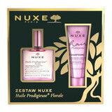 Coffret Nuxe Huile Prodigieuse Florale, huile sèche pour le corps, le visage et les cheveux, 50 ml + Hair Prodigieux, shampooing brillant, 30 ml