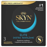 Unimil Skyn Elite Extra Lubricated, non-latex condoms, extra moistened, 3 pieces