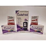 CodeFree SD Glucometer + 2 x Blutzuckertests, 50 Stück, CodeFree