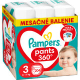 Pampers Pants Wegwerpluiers 3 (6-11 kg) - Maandelijkse levering 204 stuks