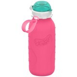 Squeasy Gear Bouteille en silicone rose 480 ml