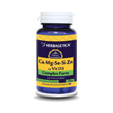 Bio Ca+Mg+Se+Si+Zn mit Vitamin D3, 60 Kapseln, Herbagetica