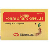 Koreanischer Ginseng Wurzelpulver Kapseln 500mg, 50 Kapseln, Ilhwa