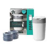 Sangenic Tec Twist&Click Windel Korb Pack + 4 Nachfüllungen, Tommee Tippee