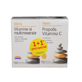 Vitamine und Mineralien Packung 30 Tabletten und Propolis Vitamin C 40 Tabletten, Alevia