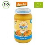 Piure Bio de dovleac, +4luni, 190 g, Sunval