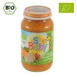 Piure Bio din legume si carne de curcan, +8luni, 220g, SunBaby Food