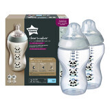 2er-Set Close to Nature Pandabär-Flaschen +3 Monate, 340 ml, Tommee Tippee