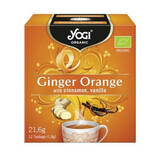 Bio-Tee mit Orange, Ingwer, Zimt und Vanille Ginger Orange, 12 Beutel, Yogi Tea