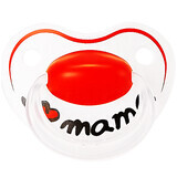 Suzeta din silicon cu inel I Love MAma, +16luni, 112929, Bibi