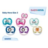 Suzete multicolore cu Inel + Steribox, Talia 3, 2 buc, Baby Nova