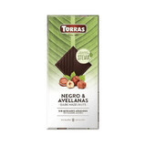 Dunkle Schokolade mit Haselnüssen und Süßstoff, 125g, Torras
