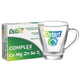 Ostart Complex Ca + Mg + Zn + Se + D3, 30 Tabletten + Becher, Fiterman