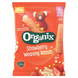 Bio-Mais-Hafer-Sticks mit Erdbeeren, 25 g, + 6 Monate, Organix