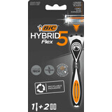 BIC Flex5 Hybrid aparat de ras + 2 rezerve, 1 buc