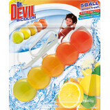 Dr. Devil Zweifarbiger Toilettenerfrischer mit Zitronengeschmack, 1 Stück