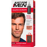 JUST FOR MEN Șampon colorant castaniu mediu bărbați, 1 buc