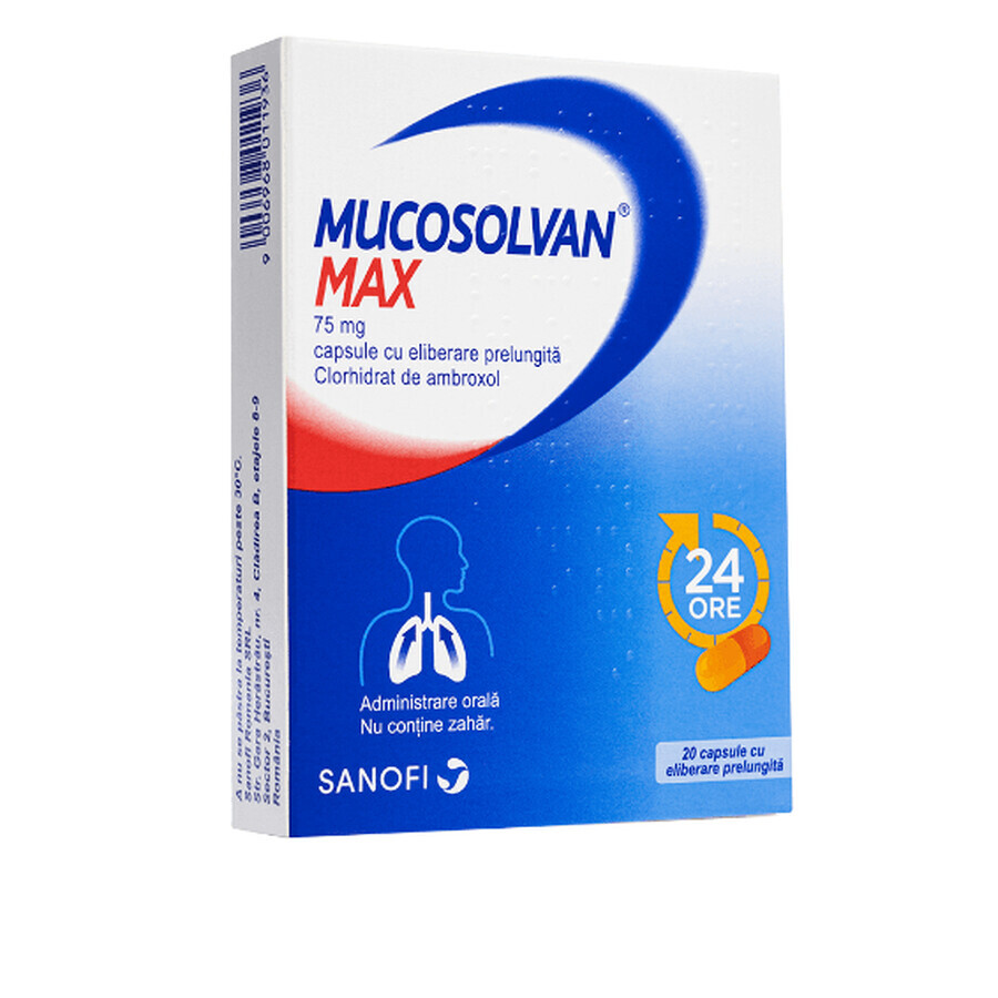 Mucosolvan Max 75 mg, 20 capsule, Sanofi