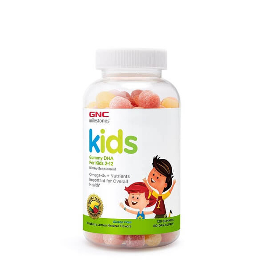 Multivitamine pentru copii între 2-12 ani Kids Milestones (102521), 120 jeleuri gumate, GNC