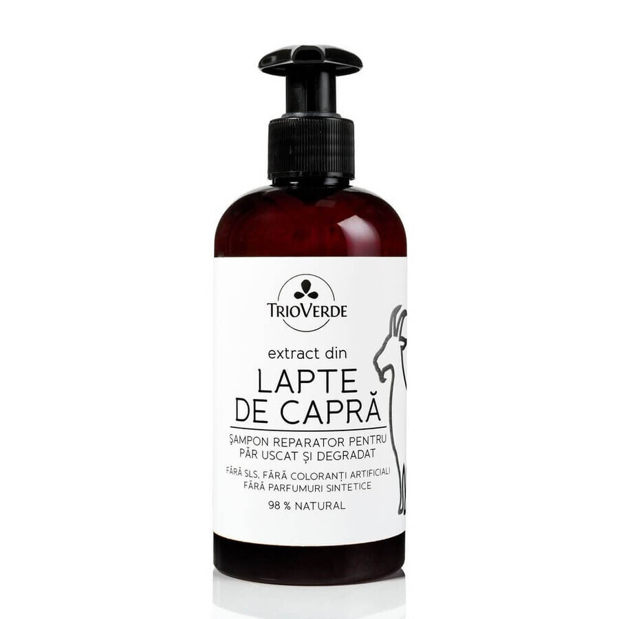 Șampon reparator cu extract din lapte de capră, 250ml, Trio Verde