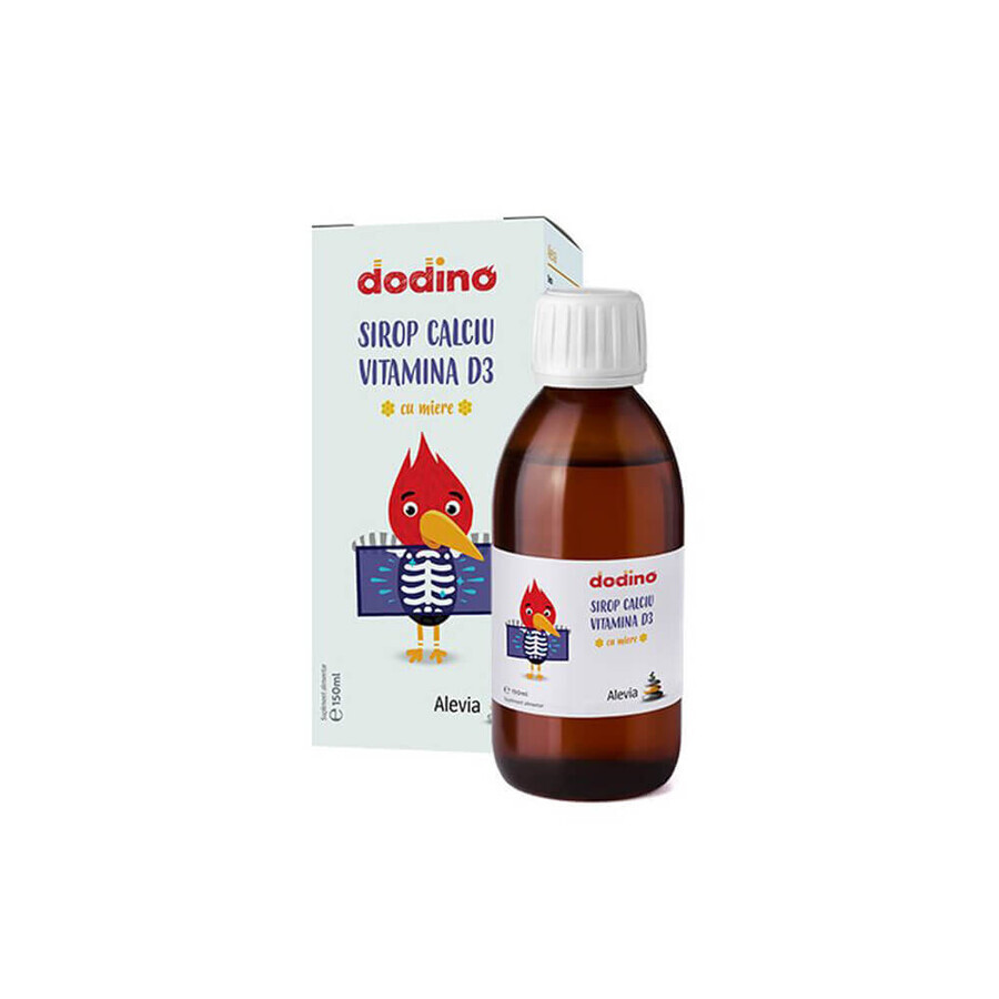 Kalziumsirup Vitamin D3 mit Honig Dodino, 150 ml, Alevia