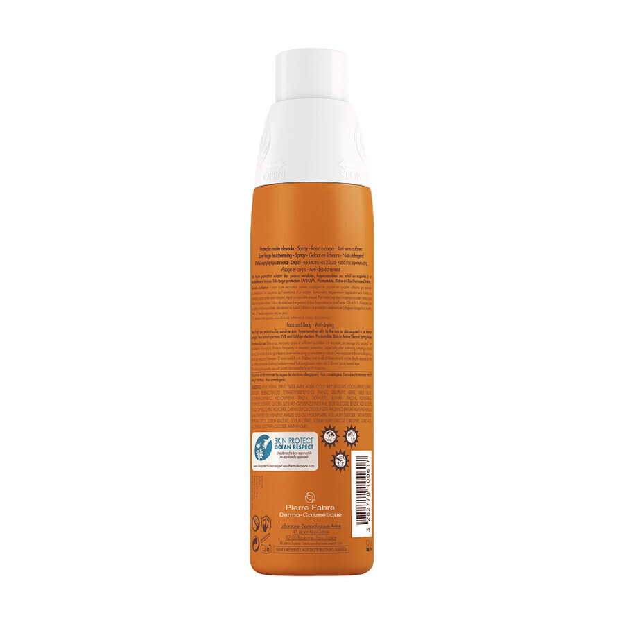 Spray pentru protectie solara SPF 50+ Avene, 200 ml, Pierre Fabre