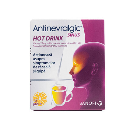 Antinevralgic Sinus Hot Drink, 12 Beutel, Sanofi