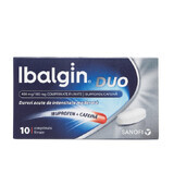 Ibalgin Duo 400mg/100mg, 10 comprimate filmate, Sanofi