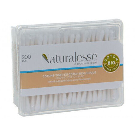 Betisoare din bumbac Organic, 200 bucati, Naturalesse