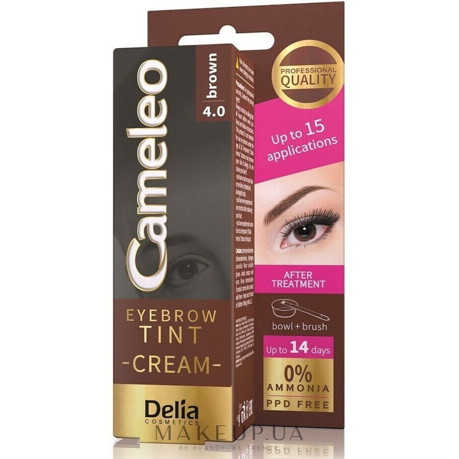 Augenbrauencreme Cameleo, Braun 4.0, 15 ml, Delia Cosmetics