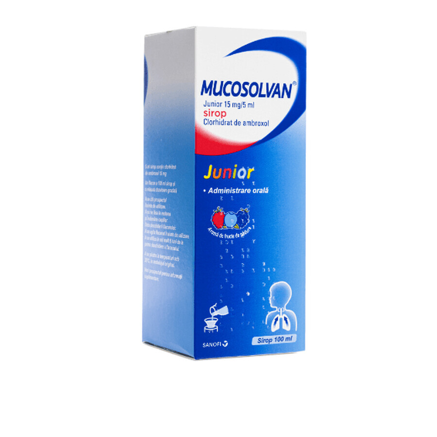 Mucosolvan Junior, 15 mg/5 ml, Sirup, 100 ml, Sanofi