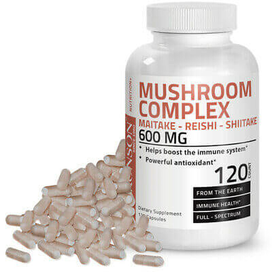 Complex ciuperci Maitake-Reishi-Shiitake, 60 capsule, Bronson Laboratories