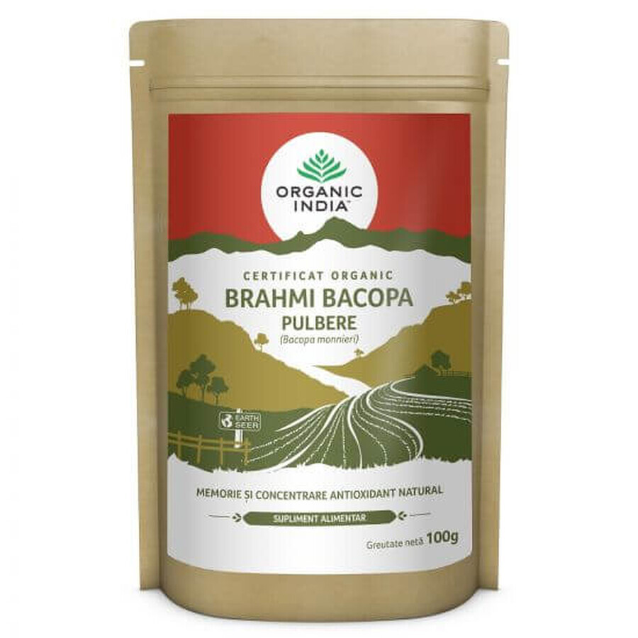 Brahmi Bacopa pulbere, 100 g, Organic India