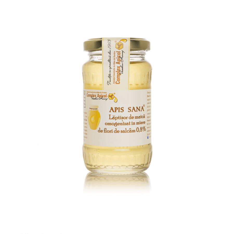 Laptisor de matca omogenizat in miere de flori de salcam Apis Sana, 250 g, Complex Apicol