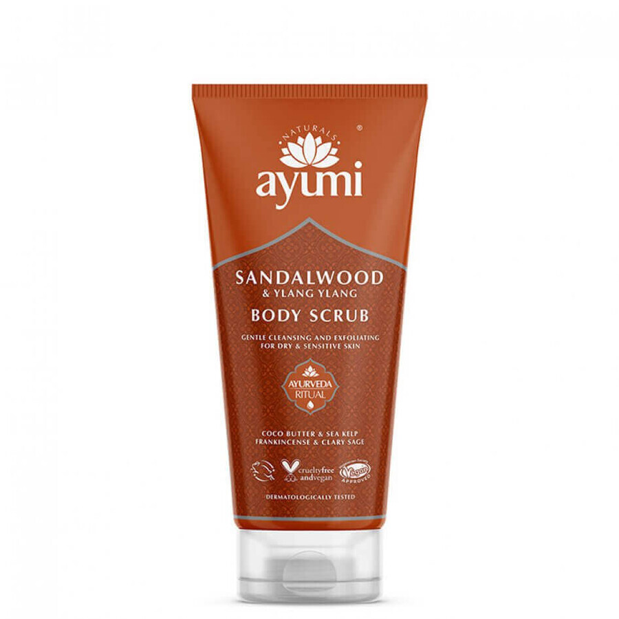 Exfoliant pentru corp cu Lemn de Santal si Ylang Ylang, Ayumi, 200 ml