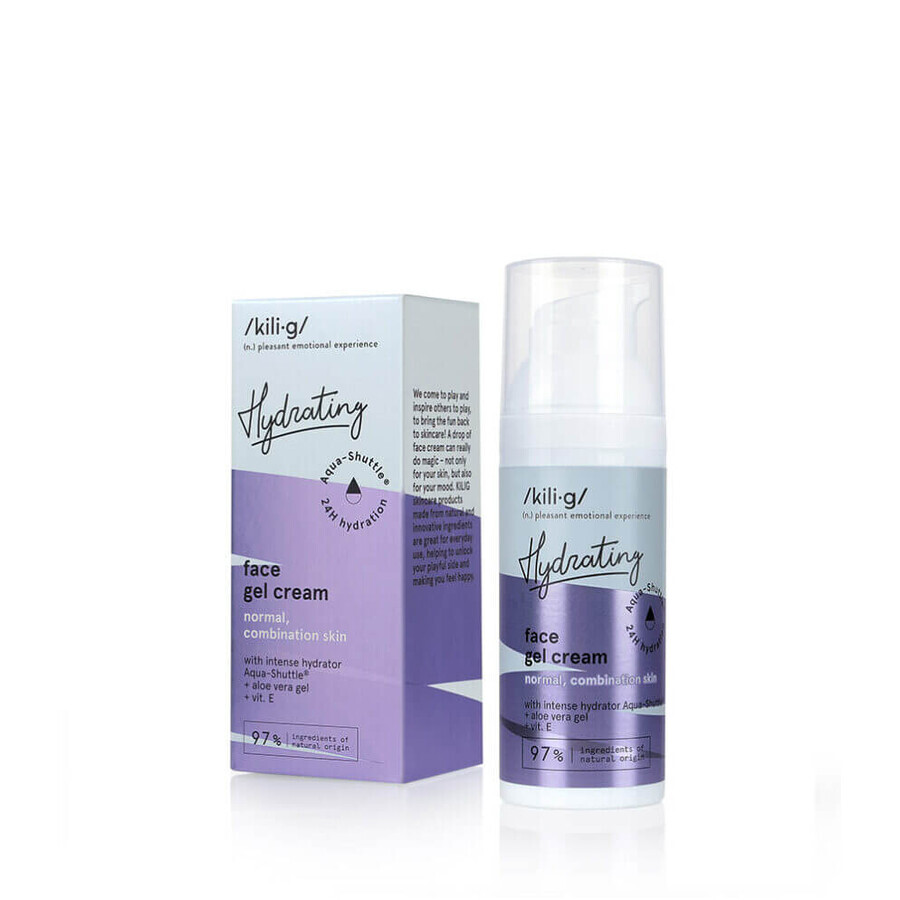 Gel-crema intens hidratanta pentru ten normal si mixt, Kilig Hydrating, 50 ml