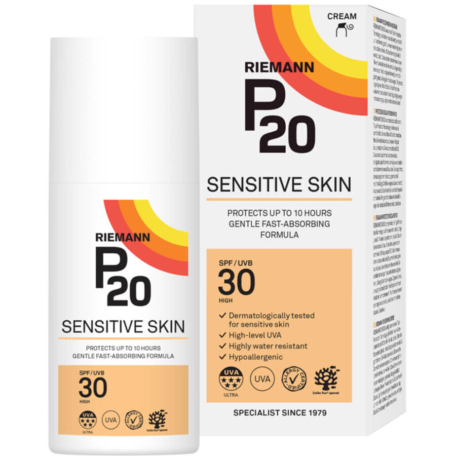 Sensitive Gesichts- und Körpercreme mit SPF 30, RIEMANN P20, 200 ml