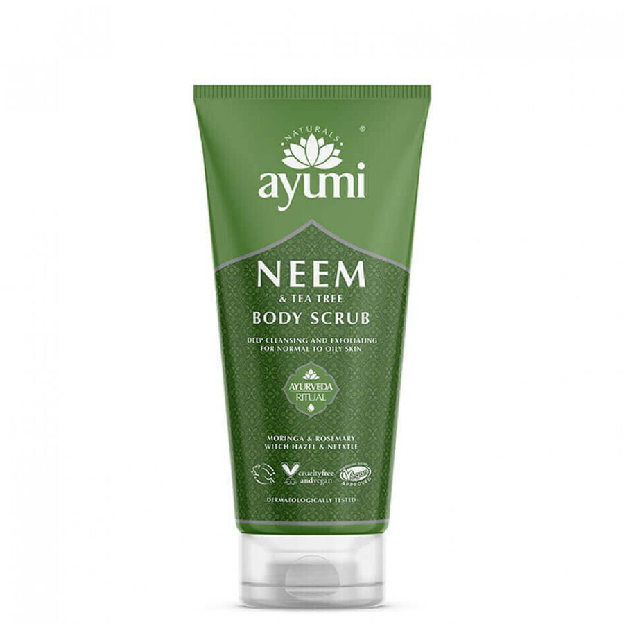 Exfoliant pentru corp cu Neem  Tea Tree, Ayumi, 200 ml