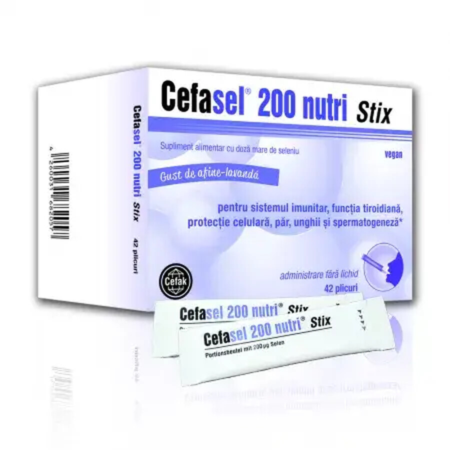 Cefasel 200 nutri Stix, 42 plicuri, Cefak KG