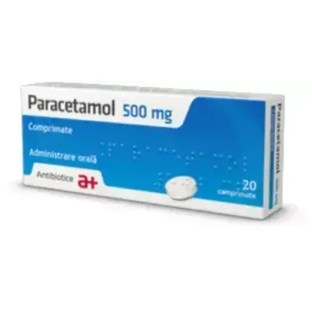 Paracetamol 500 mg, 20 tablets, Antibiotice SA