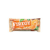 Baton vegan fara gluten cu portocale si migdale, 25 g, Firegy