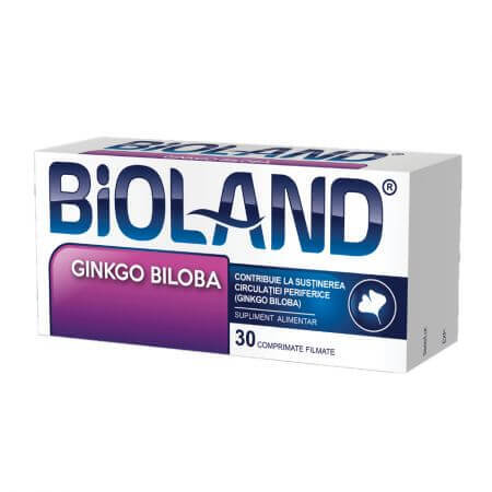Bioland Ginkgo Biloba, 80 mg, 30 Filmtabletten, Bioland