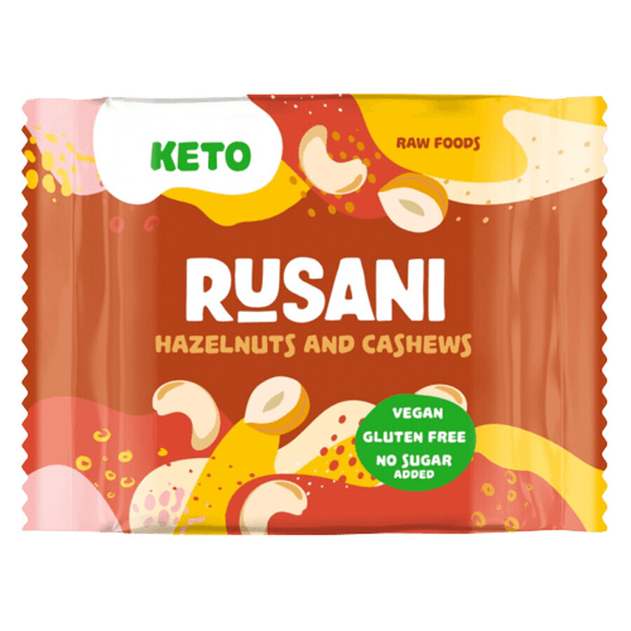 Vegane Haselnuss- und Cashew-Kekse, 40 g, Rusani