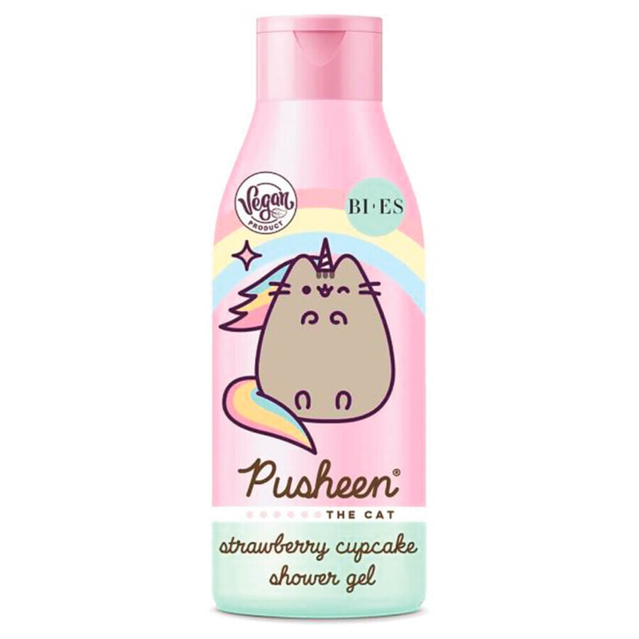 Gel de dus cu aroma de capsuni Cupcake, 400 ml, Pusheen