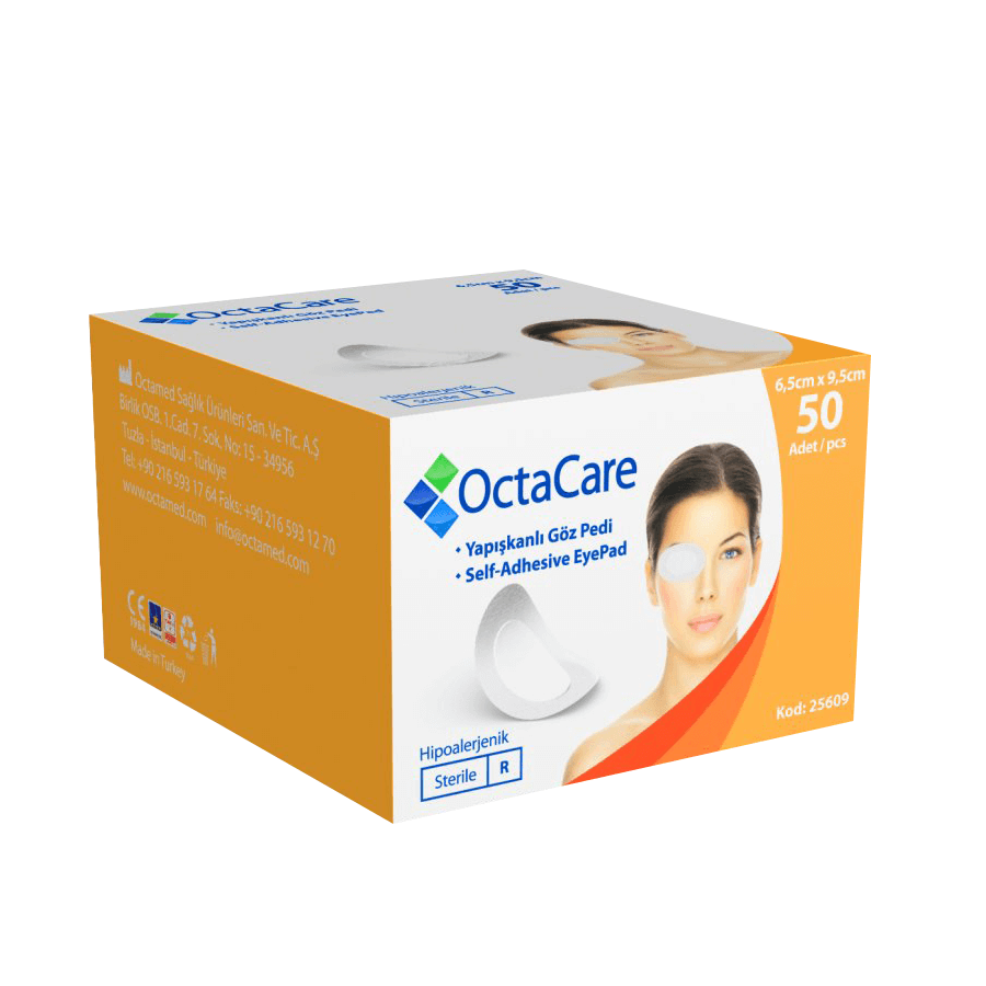 Plasturi oculari sterili pentru adulti, 6.5 cm x 9.5 cm, 50 buc, OctaCare