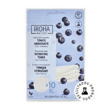 Moisturizing face discs with blueberries, 10 pieces, Iroha