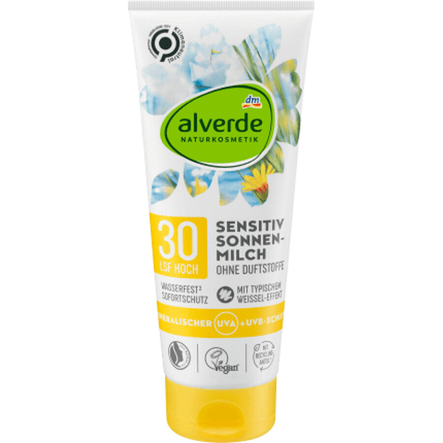 Alverde Naturkosmetik Sonnenschutzlotion für empfindliche Haut, 200ml, Spf30