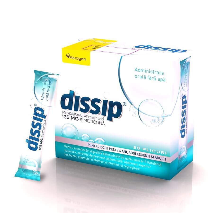 Dissip 125 mg, 20 plicuri, Alvogen