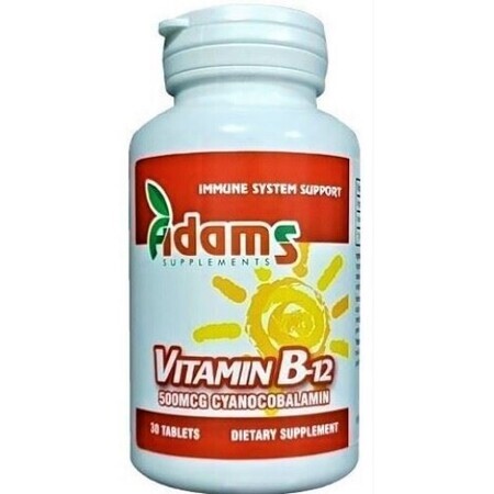 Adams Vitamina B12 500mcg - 30 Comprimate